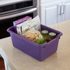 ECR4Kids Scoop Front Storage Bin, Multipurpose Organization, Purple, 30-Piece