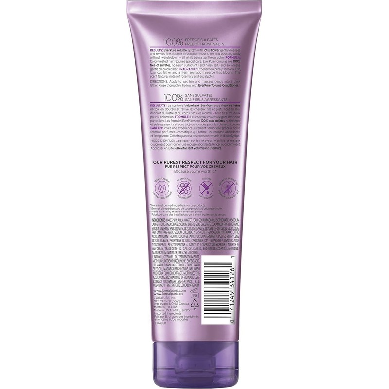 L’Oréal Paris Moisture Sulfate Free Shampoo, Hair Care for Color-Treated