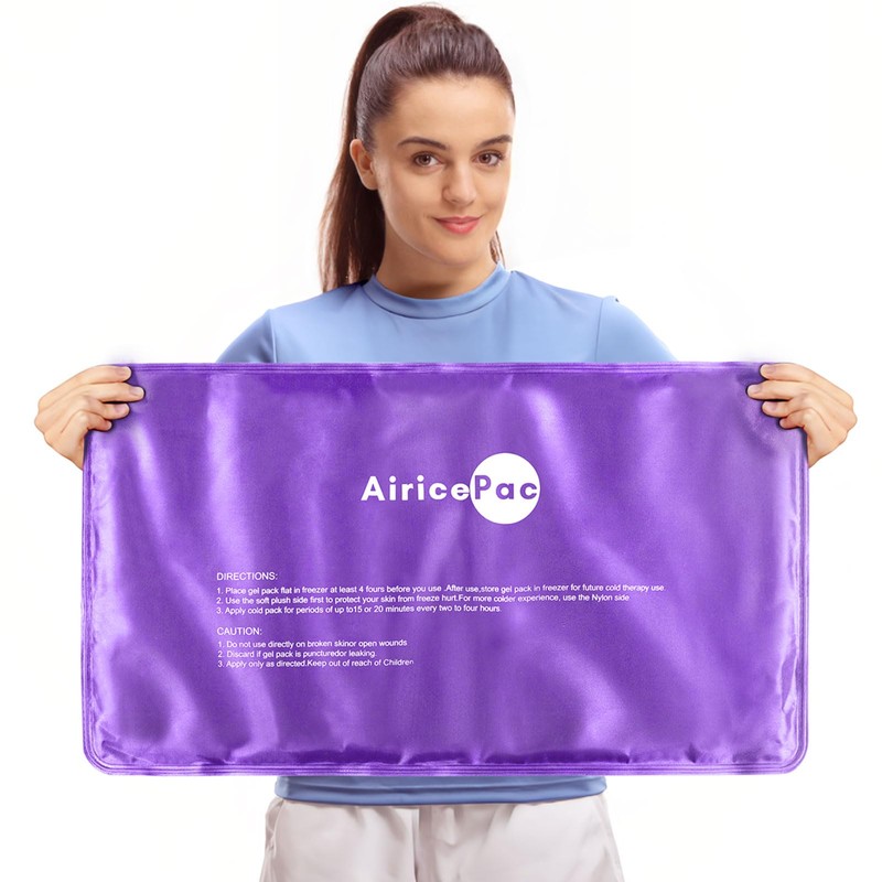 Extra Large Gel Flexible Back Ice Packs for Injuries Reusable,