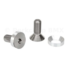 Porkchop BMX 3/8" X 24T bicycle BMX solid crank spindle bolts fits Profile (PAIR) - TITANIUM