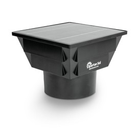 Spartan Sol Solar Ventilation Fan - Universal Fit for 3” and 4” Pipes - Portable Exhaust Fan For Porta Potty, Sheds, Dog Houses, Green Houses - Compact size 6”x6”x4.5”