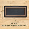 Eddie Bauer Rubber Boot Tray – Double Border Design, 16"x32",