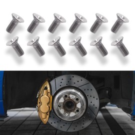 Kutyun 12Pcs Rotor Screws for Brake Discs, Automotive Replacement Brake Adjusting Screw Assemblies, 93600-06014-0H Stainless Steel Brake Disc Rotor Screws Compatible with Acura, Honda Models (12PCS)