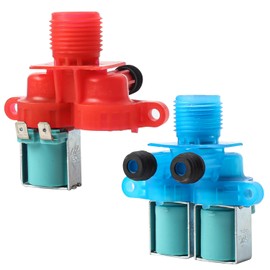 W10240949 Washer Cold Water Inlet Valve W10240948 Washer Hot Water Inlet Valve by Seentech for Ken-more, Whirlpool, May-tag – Replaces W10240949 W10240948 W11168743 PS12348074-1 PS12348074 33390068