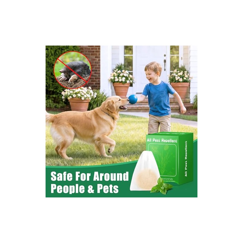 36Pack Mole Repellent Balls for Yard - Natural Pest Control