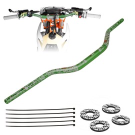 PRO CAKEN Universal 7/8" 22mm Handle Bar with 2 Pair Grip Donuts for CRF KLX KX LTR TRX SX SXF EXC XCW Motocross Pit Dirt Bike Scooter ATV Quad Bike Grizzly Hawk 250 Bicycles Green