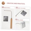 LABRIMP Cooking Snack Mould Kitchen Gadgets Aluminum Frying Mold Wooden