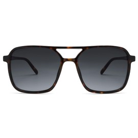 SOJOS Trendy Vintage Aviator Square Sunglasses For Womens Mens Retro 70s UV400 Women Sun Glasses SJ2327 Tortoise Grey Grading