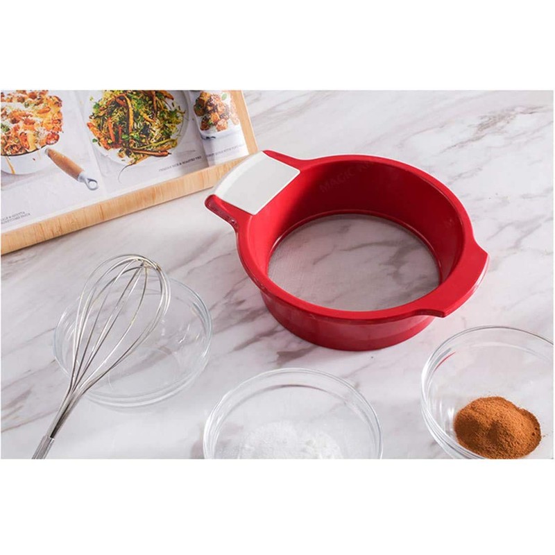 ProLeo Flour Sieve Plastic Fine Mesh Sieve with Free Scraper