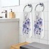 ALAZA Lavender Purple Flower Camellia Hand Towels 100 Percent Cotton