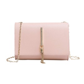 Donaly Women's Mini Shoulder Bag, Clutch Bag, Party, Small, Leather, White Gray