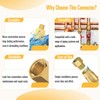 JSMOUID 1/2 Inch Male x 1/2'' Female NPT Brass Pipe