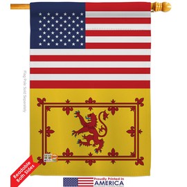 Nationality Scotland US Friendship Garden House Flags Kit Regional Nation International World Country Particular Area Small Decorative Gift Yard Banner Double-Sided Made in USA 28 X 40