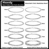 Masedy 12PCS Stainless Steel Cuban Link Chain Bracelets for Men