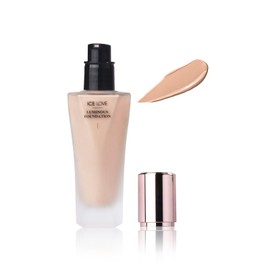 LAMUSELAND Liquid Foundation Makeup, Matte Full Coverage Hydrating Foundation Concealer, Color Correcting Moisturizing Face Makeup for All Skin (Classic Ivory, Large)