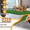 Kigley 4 Pcs Artificial Grass Guinea Pig Pee Pads Reusable