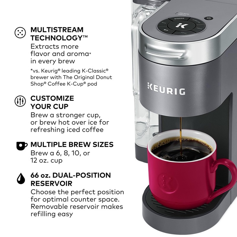 Keurig K-Supreme Single Serve K-Cup Pod Coffee Maker, MultiStream Technology,