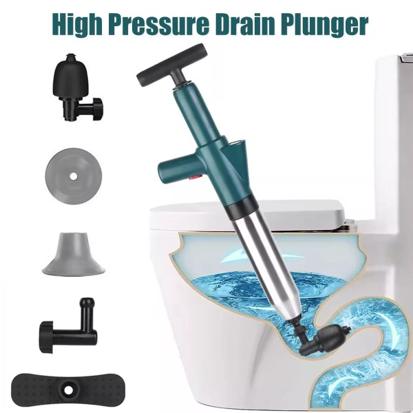 Unbranded 5 in 1 High Pressure Air Drain Blaster Kit,