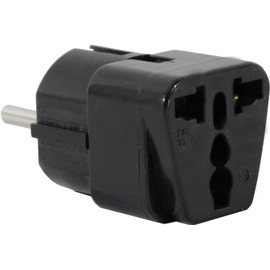 US to SPAIN Travel Adapter Plug for USA/Universal to EUROPE Type E (C/F) Power Plugs Pack of 1