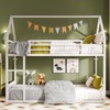 LIKIMIO Bunk Bed Twin XL Over Twin XL, Metal Bunk