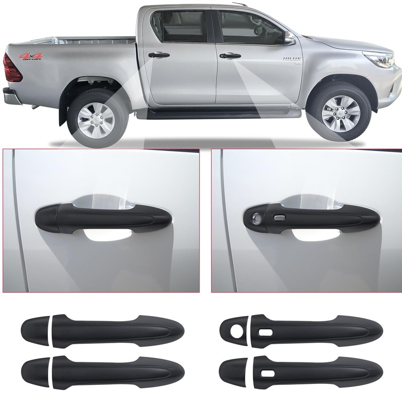 SUERAUTO4X4 Door Handle Cover for Toyota Hilux N80 2015-2025 Revo