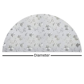PROTINT WINDOWS Precut Floral Glass Privacy Arched Window Film, Self Static Adhesive Cling, 63 inches Diameter