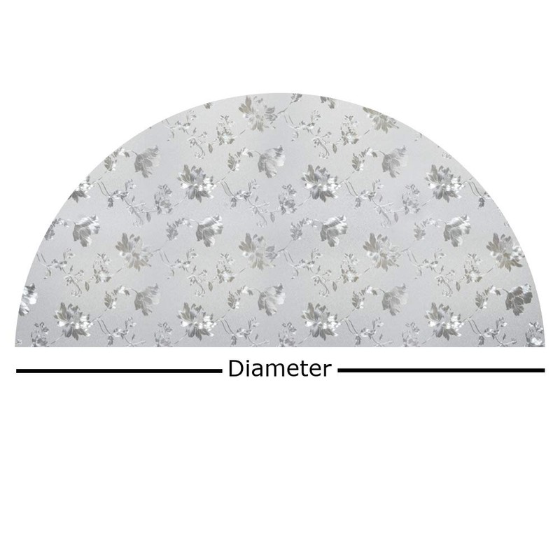 PROTINT WINDOWS Precut Floral Glass Privacy Arched Window Film, Self