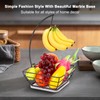 Livabber Countertop Fruit Basket Bowl with Banana Hanger, Modern Standing