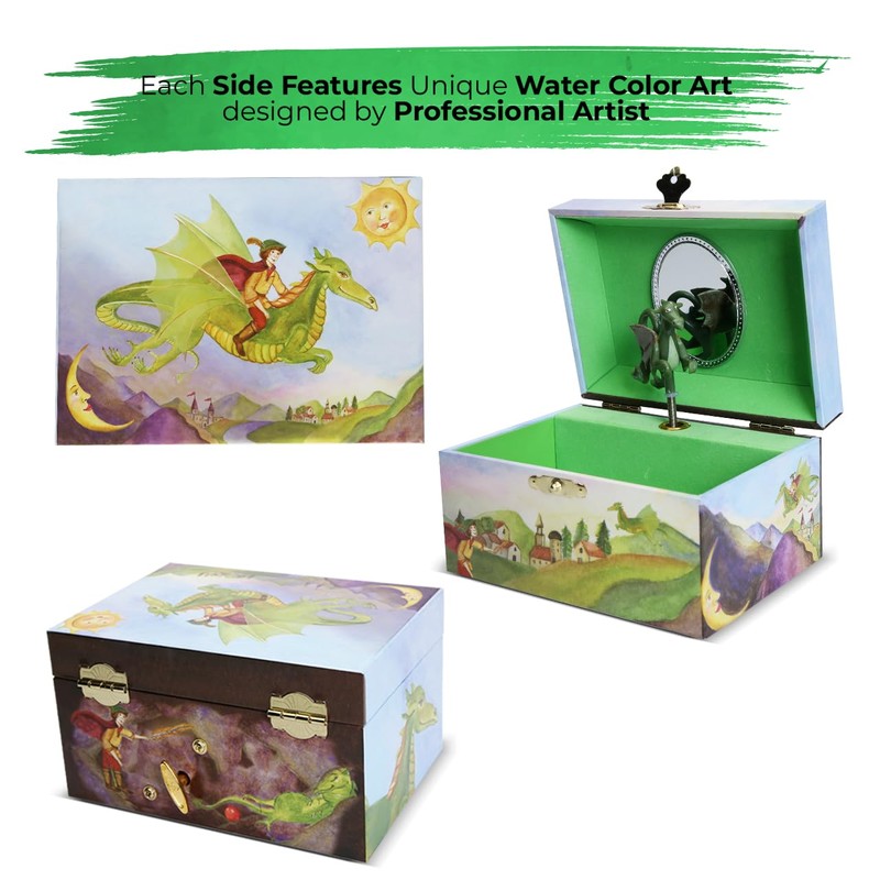 Enchantmints Playful Dragon Musical Jewelry Box for Girls & Boys