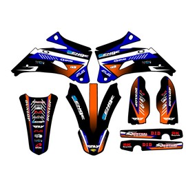 Senge Graphics Inc 2008-2009 YZ 250 F 4-STROKE SURGE Blue Senge Graphics Kit Compatible with Yamaha - Base Kit, 18/21