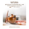 Hefild Jujube Wood Salt Container for Countertop, 6 Ounces Capacity