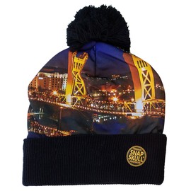 Sacramento Skyline Pom-Pom Beanie SnapSkull Exclusive Multi