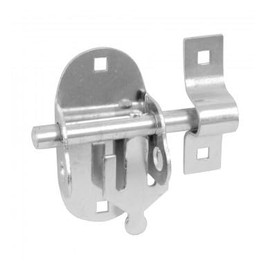 Heavy Duty Oval/Barrel/Brenton Bolt Gate/Garage/Stable Door Metal Lock - Zinc (Oval Pad Bolt)