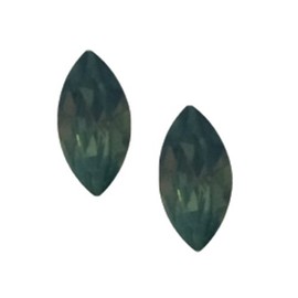POSH ART Nail Parts Horse Eye Shape 3*6mm 10P Green Opal