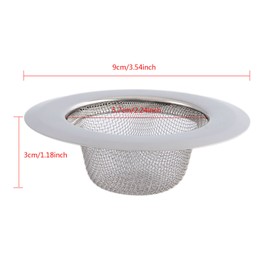 2pcs 3.5 Inch Sink Strainer Drainer Cover Stopper Stainless Steel for Kitchen Basin Bath Filter Mesh Sink Strainer