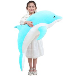 Kekeso Dolphin Plush Toys Beautiful Stuffed Soft Animal Hugging Pillow Dolphin Dolls for Children (50 cm / 19.68 inches, Blue)