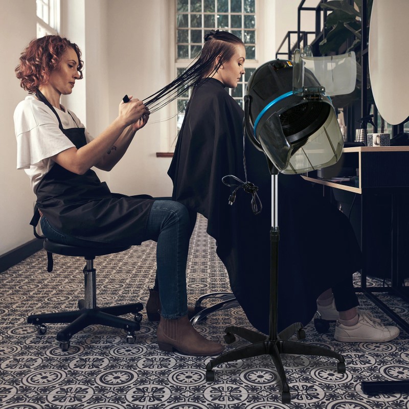 SEGAWE 1300W Adjustable Hooded Floor Salon Hair Bonnet Dryer Stand