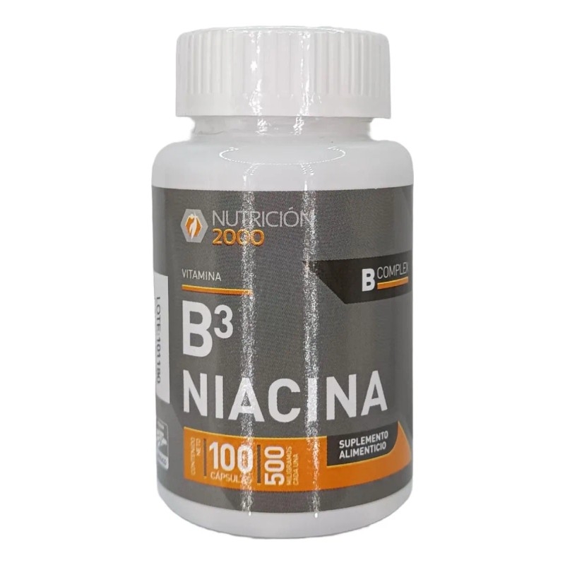 Vitamina B3 Niacina 100 Tabletas 500 Mg Nutricion 2000 Sabor