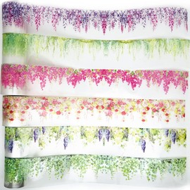 Koolemon 6Rolls Vine Decoration Tape,Plants Tape PET Flower Stickers for DIY Bujo Crafts Journaling Scrapbook Supplies