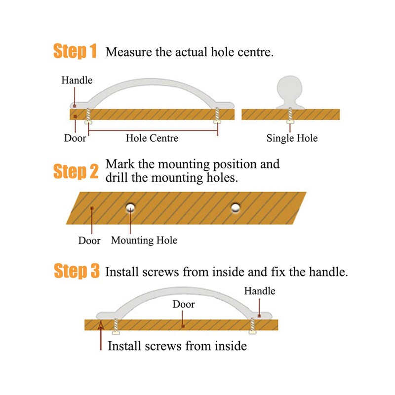 PinLin 5 Pack Kitchen Door Knobs Single Hole Brushed Nickel
