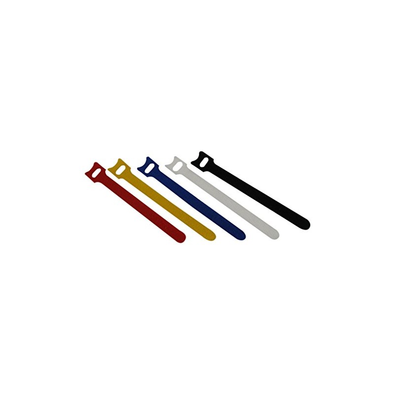 QualGear Hook & Loop Fastening Cable Ties, 1/2 X 6