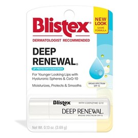 Blistex Lip Protectant Protector solar de renovación profunda, fórmula antienvejecimiento, 3,7 g (3.69 g) (paquete de 4)