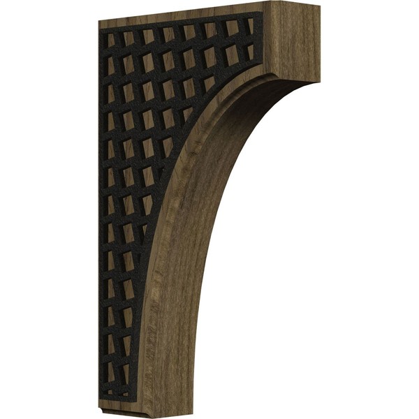 Ekena Millwork BKTW02X06X10CVMOBLWA Clarksville w/ IronCraft Mosaic InlayWood Brackets, 1