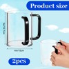 Hand Washing Cup Set of 2, 5" Acrylic Clear Netilat