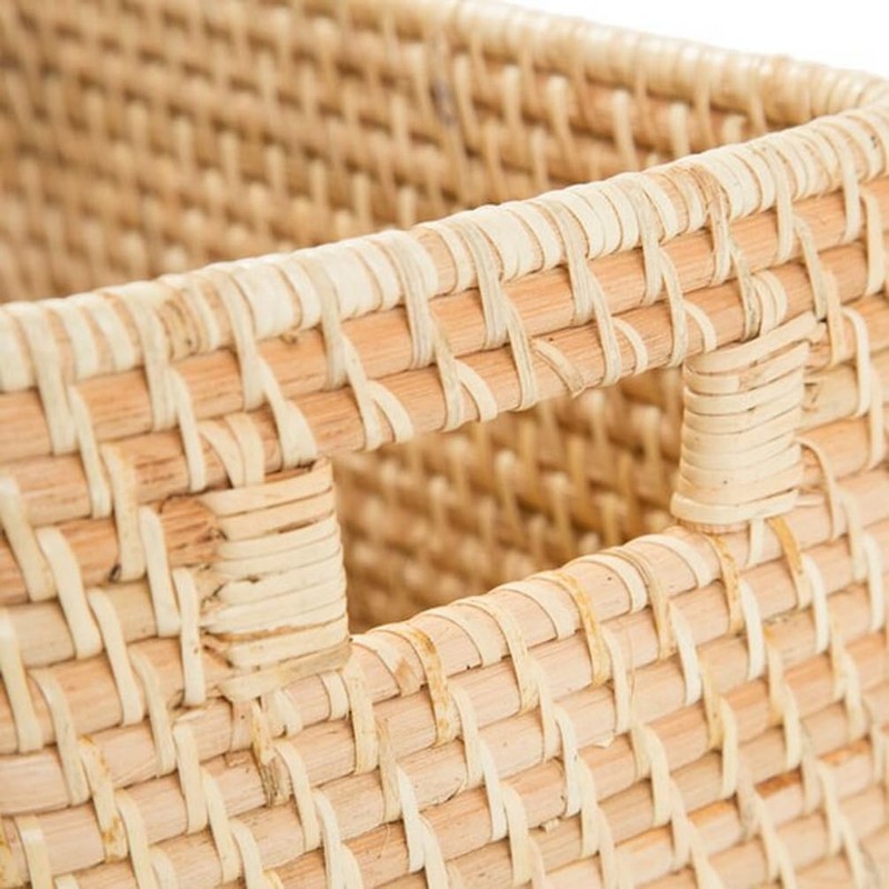 NITORI (NITORI) Rattan Basket RD-001 Vertical Half Width 19×Depth 26×Height