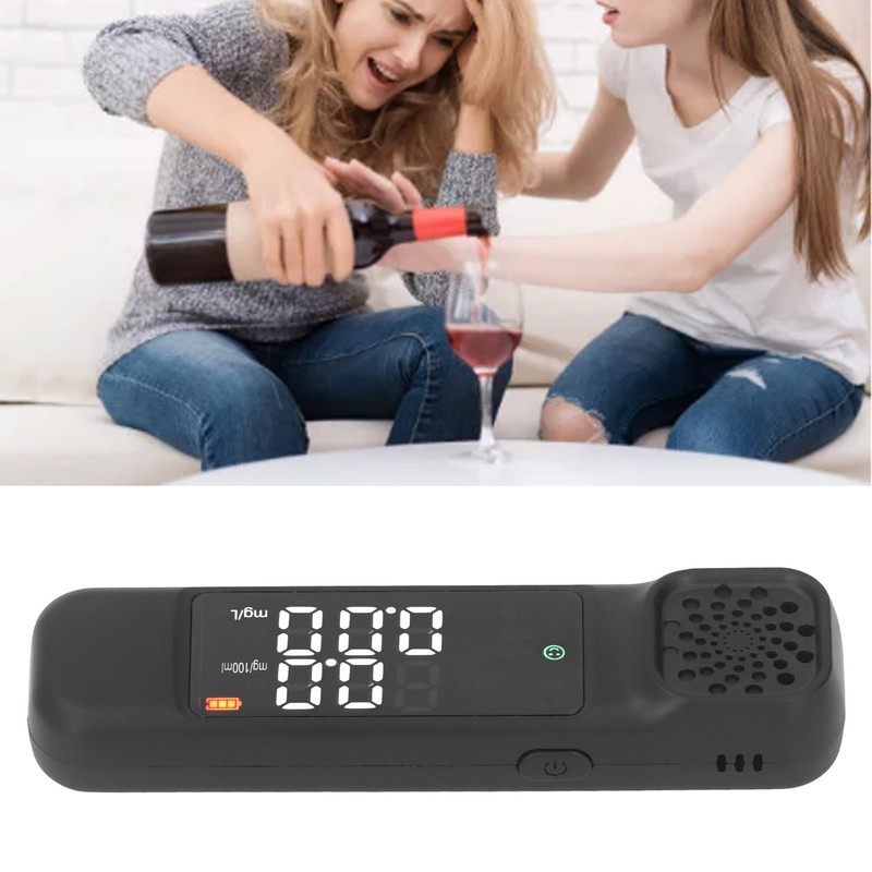 Breathalyzer Breath Tester Meter TFT Digital Display Accurate Portable Testing