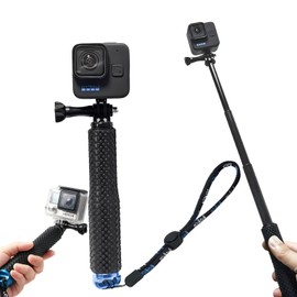 19-49 cm Waterproof Selfie Stick, Selfie Stick for Action Cam, Selfie Stick, Selfie Sticks, Adjustable, for GoPro3+/4/3/2/5, for Action Cam, Ideal for Surfing, Skiing, Diving, Travel