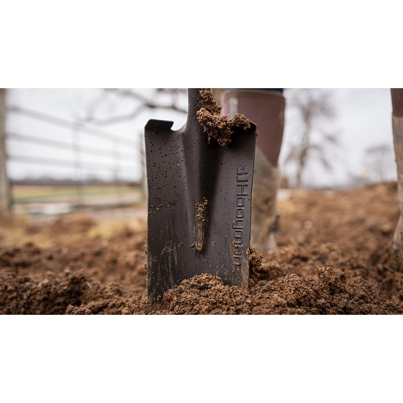 Hooyman Spade Shovel with Heavy Duty Carbon Steel Head Construction,