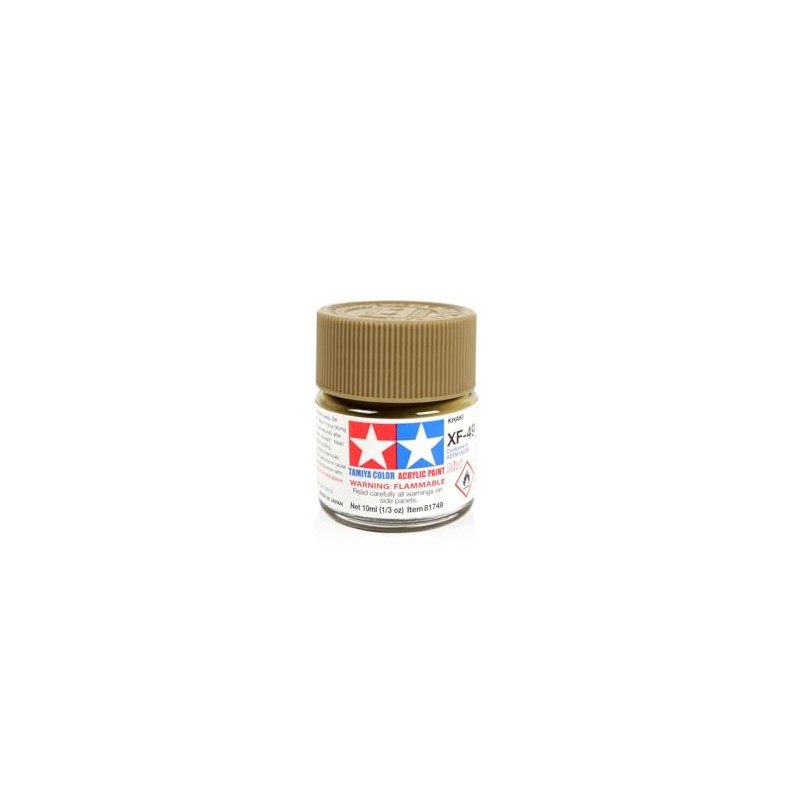 Tamiya Acrylic Mini XF49 Khaki TAM81749 Plastic Paint, Acrylic