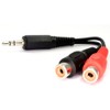 kenable 3.5mm Stereo Jack to Twin Phono RCA Sockets Adapter